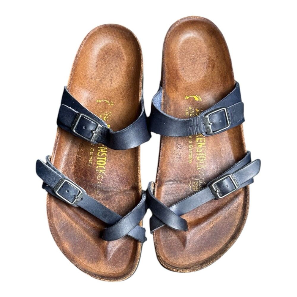 Birkenstock Mayari Oiled Leather Blue Women Size Sz EU 39 US 8.5 N Limited - Picture 2 of 8